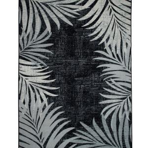 Tapis terrasse moderne noir 160x230