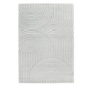 Tapis texturé à motif arches - 160x230cm Bleu glacier Polyp…