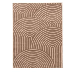 Tapis texturé à motifs en arches - 160x230cm Mocca Polyprop…