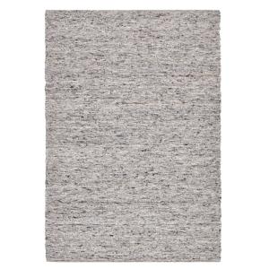 Tapis tissé à la main en laine naturelle gris 140x200