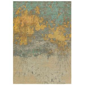 Tapis tissé à plat beige/bleu 240x340
