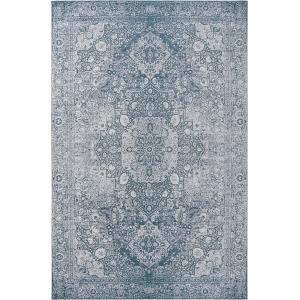 Tapis tissé à plat bleu 120x180