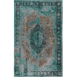 Tapis tissé à plat turquoise 155x235