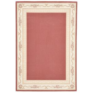 Tapis tissé avec bordure bois de roses 40x60 cm