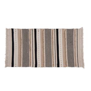 Tapis tissé en coton recyclé et jute à motif géométrique 90…