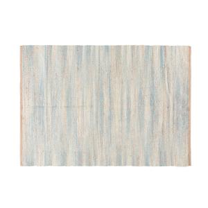 Tapis tissé en jute et coton recyclé verts 140x200