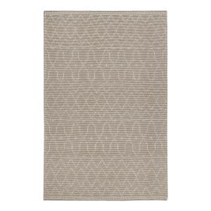 Tapis tissé main blanc beige à bouclette pure laine et coto…