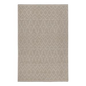 Tapis tissé main blanc beige à bouclette pure laine et coto…