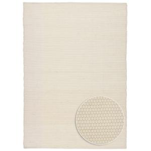Tapis tissé main en laine vierge - blanc 90x160 cm