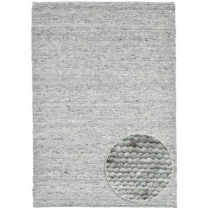 Tapis tissé main en laine vierge - gris 40x60 cm