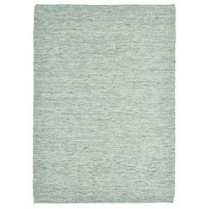 Tapis tissé main en laine vierge - vert 70x140 cm