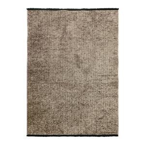 Tapis tissé plat coton noir reflet lumière gris 120x170