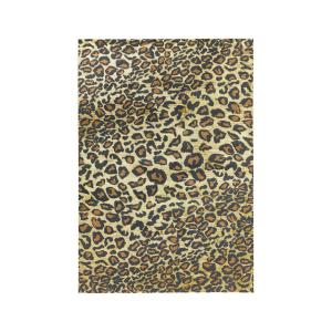 Tapis tissé plat léopard marron 120x170 cm