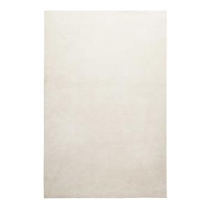 Tapis tissé velours ras blanc beige uni 120x170