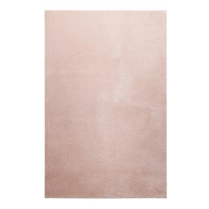 Tapis tissé velours ras rose uni 120x170