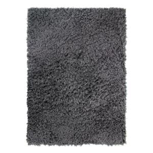 Tapis tout doux imitation fourrure gris foncé 160x230