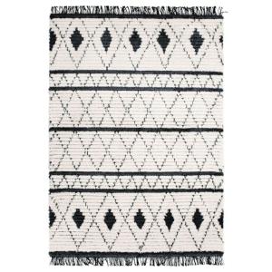 Tapis tout doux losanges beige gris foncé 197x290