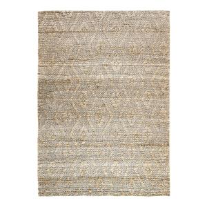 Tapis tressé en jute motifs losanges en relief naturel 120x…