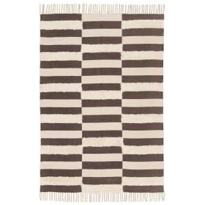 Tapis tufté 100% coton lavable en machine noir 120 x 170