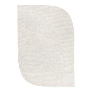 Tapis tufté à la main pure laine blanc cassé 200x300