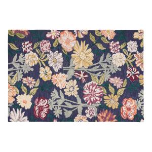 Tapis tufté en laine motif floral multicolore 160x230