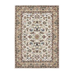 Tapis tufté main au design oriental beige 40x60 cm