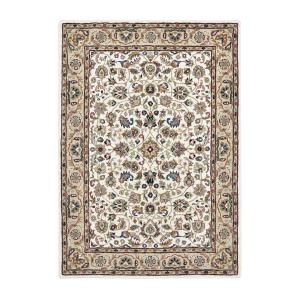 Tapis tufté main au design oriental beige 90x160 cm