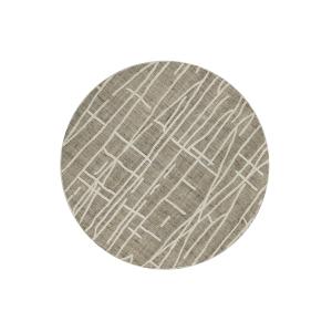 Tapis  tufté main beige à relief 180 cm