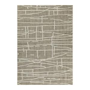 Tapis  tufté main beige à relief 240x340