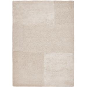 Tapis tufté main en laine blanc cassé 120x170 cm