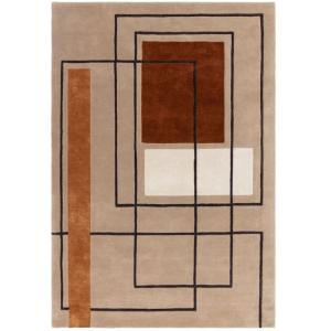 Tapis tufté main en laine  Marron 200x290 cm