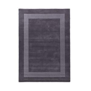 Tapis tufté main en laine naturelle Anthracite 120x180 cm
