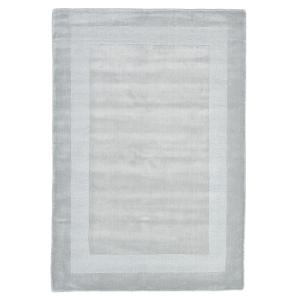 Tapis tufté main en laine naturelle Gris 190x290 cm