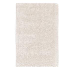 Tapis uni à poils longs - 160x230cm Écru Polyester