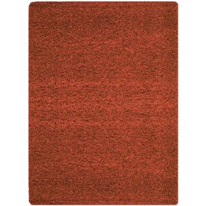 Tapis uni à poils longs terracotta 120x170cm