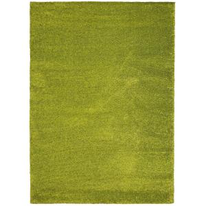 Tapis uni à poils longs vert, 67x125 cm