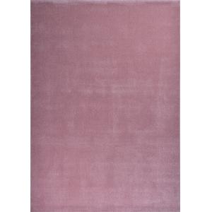 Tapis uni à poils ras - rose - 200x290 cm