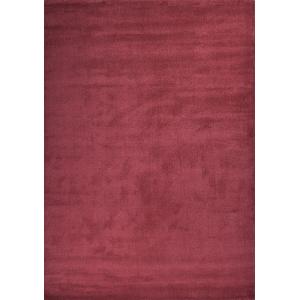Tapis uni à poils ras - rouge - 80x150 cm