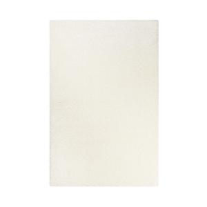 Tapis uni contemporaine en polyester blanc 80x150