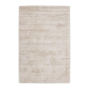 Tapis uni contemporaine en viscose ivoire 120x170