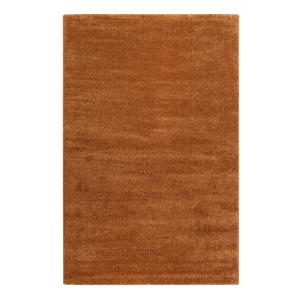 Tapis uni cuivre caramel chiné belle densité 80x150