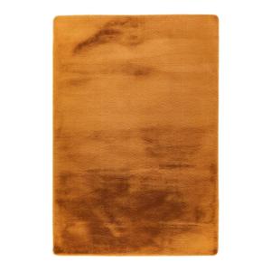 Tapis uni design en polyester ambre 120x170
