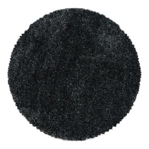 Tapis uni design en polyester anthracite Ø 120