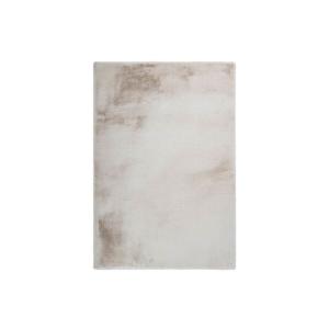 Tapis uni design en polyester beige Ø 120