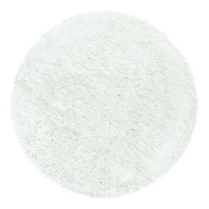 Tapis uni design en polyester blanc Ø 120