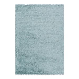 Tapis uni design en polyester bleu 120x170