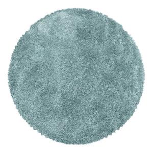 Tapis uni design en polyester bleu Ø 120