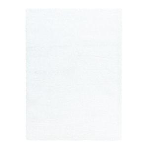 Tapis uni design en polyester neige 120x170
