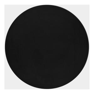 Tapis uni design en polyester noir Ø 120