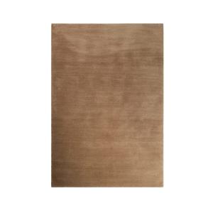 Tapis uni design en polyester nougat 120x170